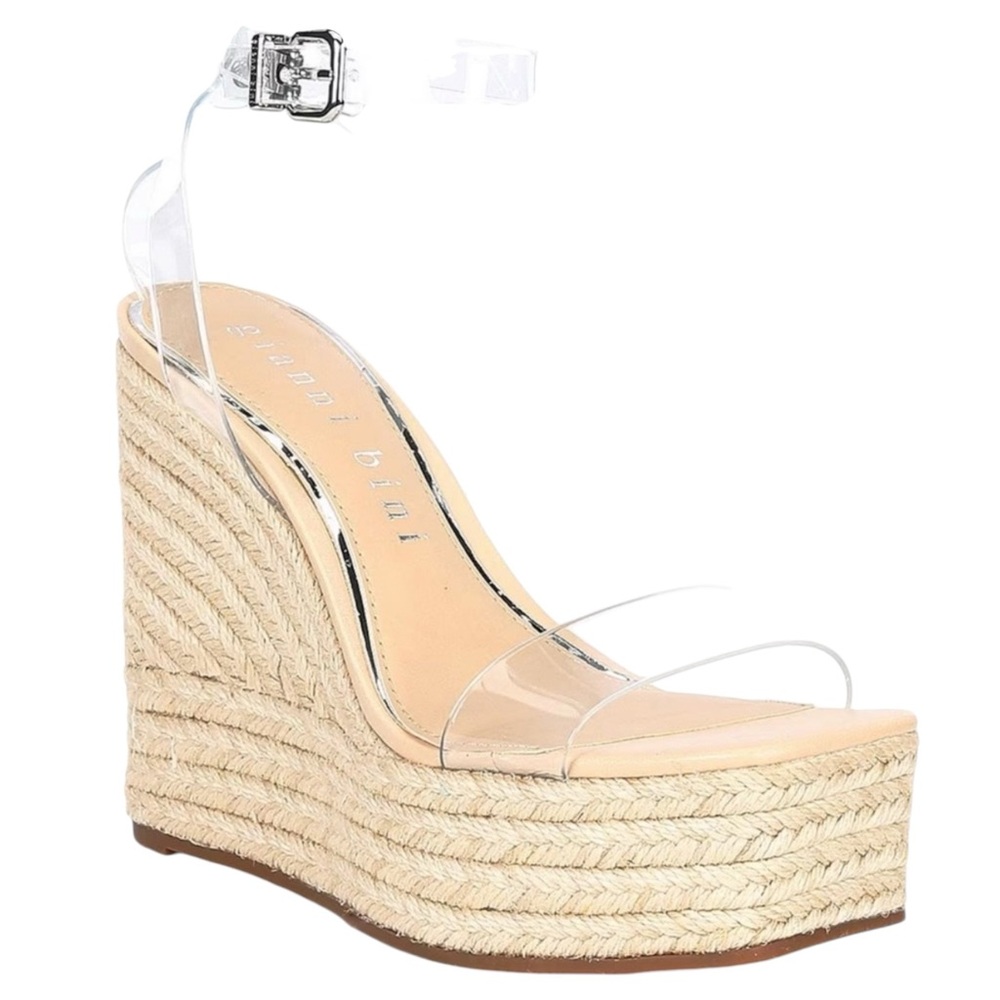 ANTONIO MELANI Clear and Tan Wedges